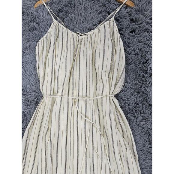 LOFT NWT Shimmer Stripe Tie Back Maxi Dress Boho - Whisper White - Size Medium - Picture 6 of 10
